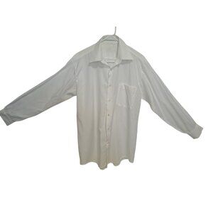 Character Classic Womens 3X White Button Down Shirt Medium Stretch (Flaw)